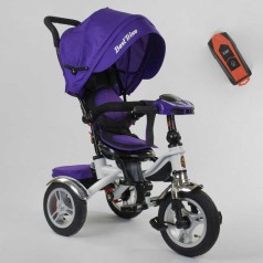 Велосипед 3-х колесный Best Trike фара с USB, поворотное сидение, складной руль, русская озвучка, надувные колеса, пульт (свет, звук)