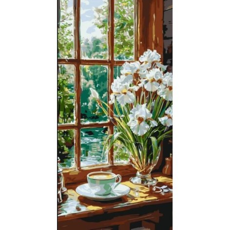 Картина по номерам "Кофейная гармония" 40*80 см