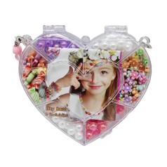 Набор бисера YF 3002 C 5 разновидностей бусин, леска, заколки для волос, кулон, кольца.