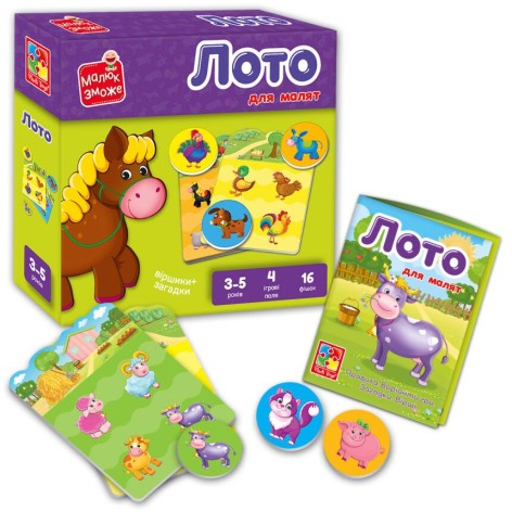 Гра розвиваюча з липучками "Лото. Ферма"