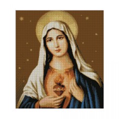 Алмазная картина FA10134 «Непорочное сердце Марии», размером 40х50 см кр