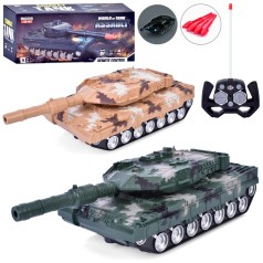 Р/ВТанк 28см, світло, стріляє, на бат-ці, 2 кольори, в кор-ці, 30-12-10,5 см /18/