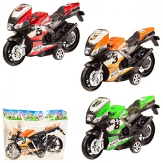 Мотоцикл инерционный 3 цвета – 20.5*14 см, размер игрушки – 18*5*9.5 см