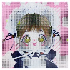 Алмазная мозаика Девочка кареглазая, 20х20 см