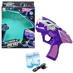 Пістолет з мильними бульбашками, фіолетовий.