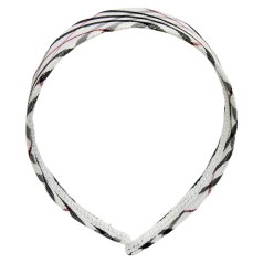 Обруч для волосся в клітинку, білий (d=13 см)