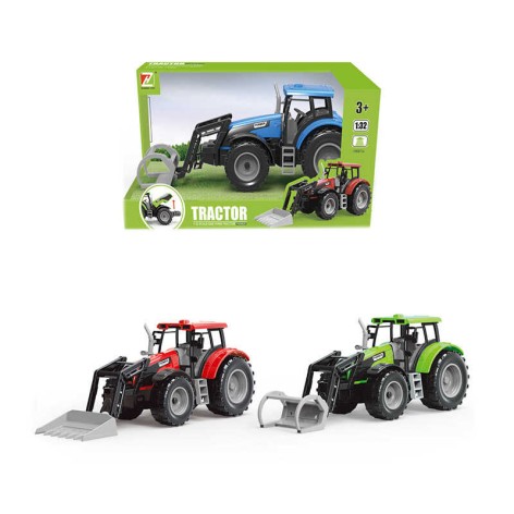 Трактор 2 кольори, інерція, рухомі елементи, в кор. 