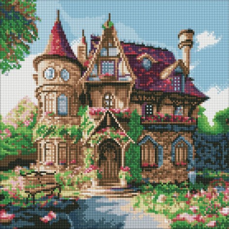 Набор с алмазной мозаикой без подрамника "Уютный дворец" 40х40см