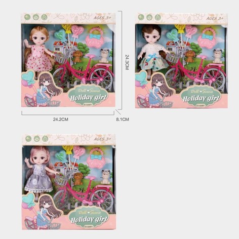 Лялька у наборі мікс 3 види, аксес кор. 24*8*24см 