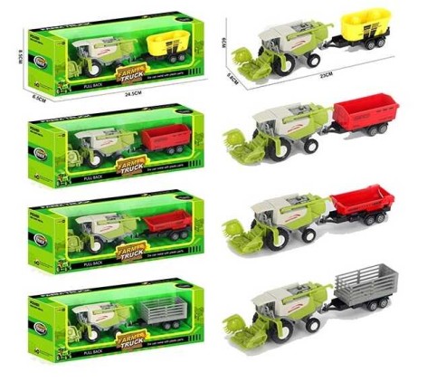 Комбайн 4 вида, металлопластик, съемный прицеп, навесное оборудование, в кор.,  МИКС  /144-2/