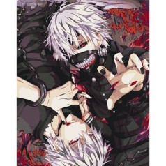 Картина по номерам "Токийский гуль. Кен Канеки" 40x50 см