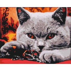Картина за номерами: Домашній хижак 40*50 BS32800