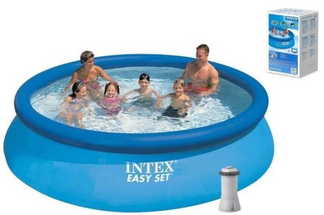 Intex Бассейн наливной, фильтр-насос, размером 366х76см, объем: 5621л, вес: 15,15кг