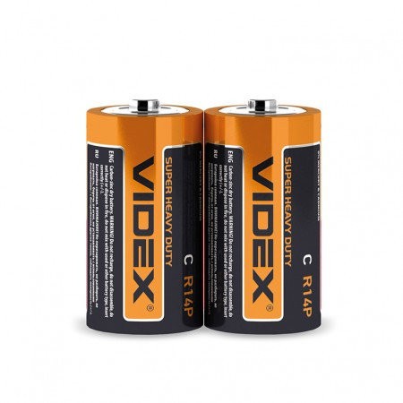 Батарейки Videx R14P/C по 2 шт. в уп. ціна за 1 шт.