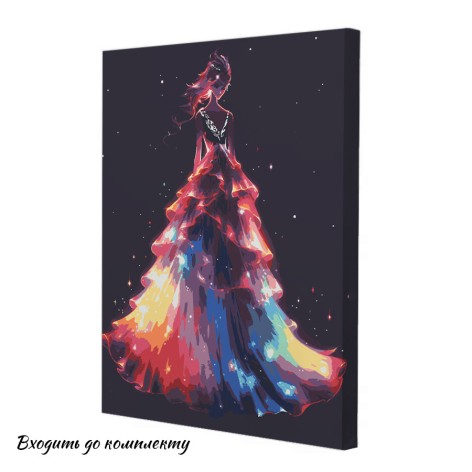 Картина по номерам со светодиодной подсветкой Riviera Blanca Волшебное платье 40x50 см (ГР-023)