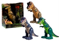 Динозавр подсветка, звук, 3 вида, на батарейках, в коробке