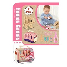 Собачка набор грумера, прыгает, пищит, аксессуары в боксе.