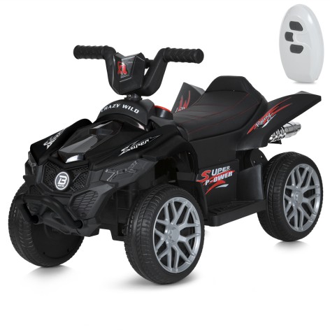 Квадроцикл M 6181ELR-2 (1шт) р/к, 2мотори*25W, 1акум12V7AH, муз,світло, MP3, USB, EVA, TF, шкіра, чорний