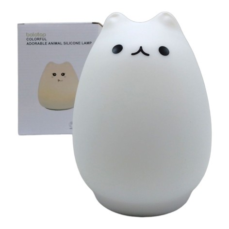 Силіконовий дитячий нічник-світильник "Котик"