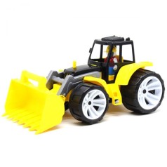 Трактор пластиковый, желтый