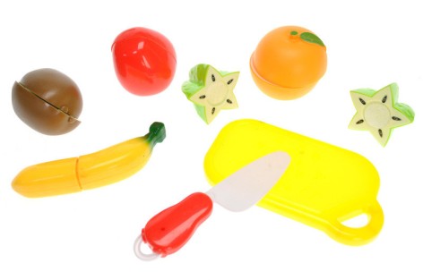 Набор игрушечных фруктов и овощей на липучках  26*18,5*6 см