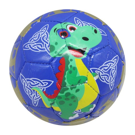 Мяч футбольный №2 Динозаврики (синий)