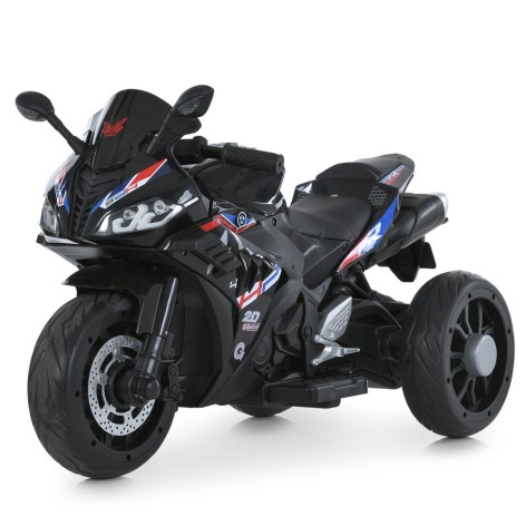 Мотоцикл M 6273EL-2 (1шт) 1*12V10AH, 2*35W, BLUETOOTH, USB, TF, EVA, музика, світло, шкіра, чорний