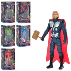 Фігурки для гри AV, супергерой 19см-шарнірний, світло, 6 видів, кор 20,5-12,5-5,5см 