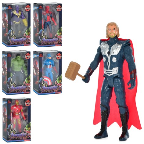 Фігурки для гри AV, супергерой 19см-шарнірний, світло, 6 видів, кор 20,5-12,5-5,5см 
