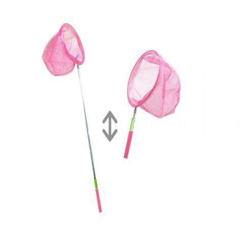 Складной, металлический сачок 85 см розовый