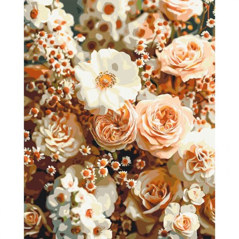 Картина по номерам Цветы. Нежные розы 40*50 см Оригами LW 30510