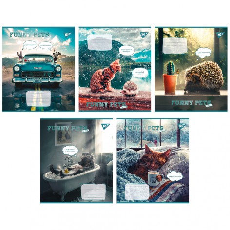А5/24 канатов. Yes Funny pets, тетрадь учащихся. 20 шт в уп. //