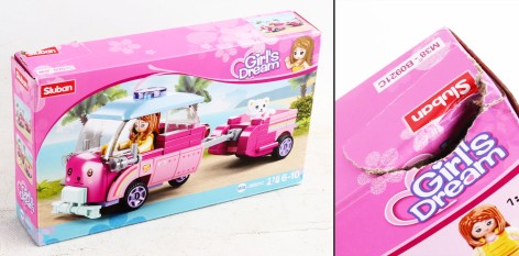 УЦЕНКА 30% Конструктор SLUBAN транспорт,фігурка,від111дет, в кор-ці,(4вид) /8/64/8шт в кор. 48-15-19,5см