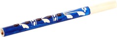 Дудочка різьблена (синя), 25 см