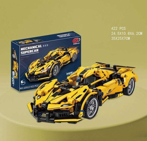 Конструктор “Машинка для перегонів”, 422 деталі, гумові шини, кор. 