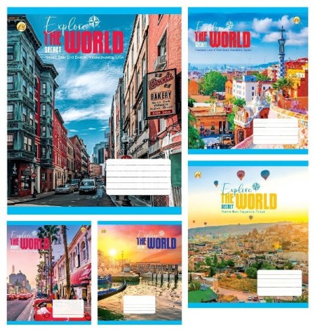 Тетрадь 96 арк.клітинка Тверда 41706 Місто, 10 шт. в уп. /120/ 5к