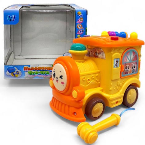 Музичний паровозик Wtoys "Чух-чух" жовтий