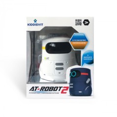 Розумний робот з сенсорним керуванням та навчальними картками - AT-ROBOT 2 (білий, озвуч.укр)