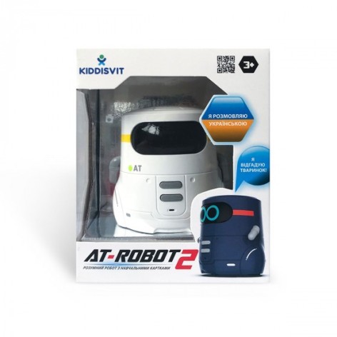 Робот с сенсорным управлением и картами - AT-ROBOT 2 (белый, озвучка украинская)