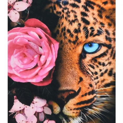 Алмазная мозаика "Взгляд через цветочную вуаль", 30х40 см