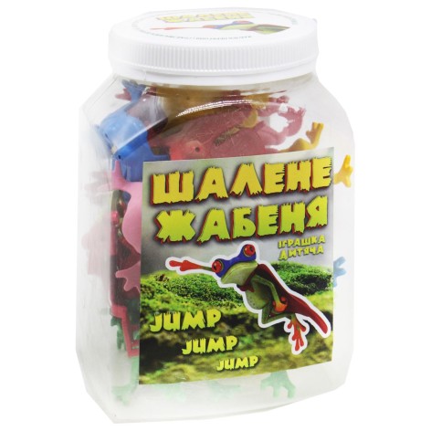 Игрушка детская в банке "Безумный лягушонок"