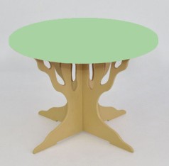 Стол "Мася" (ножка в форме дерева круг салатовый) Бамсик