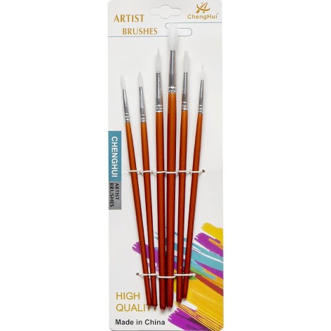 Набір пензликів круглих 6 шт