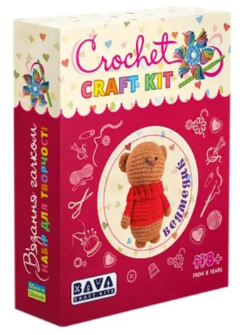 Набор для вязания крючком Умняшка "Мягкая игрушка Мишка" (ВК-003)