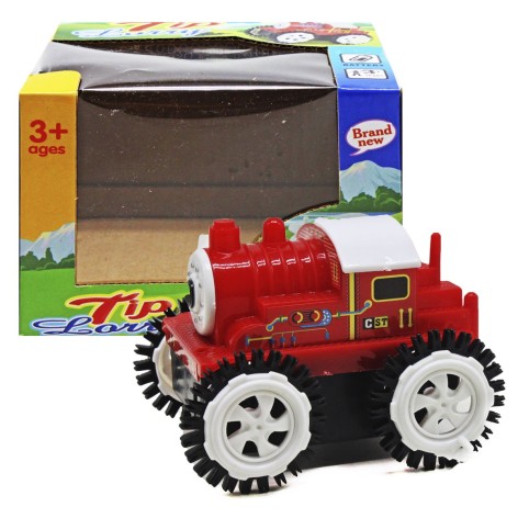 Поїзд-Перевертиш на батарейках (червоний)