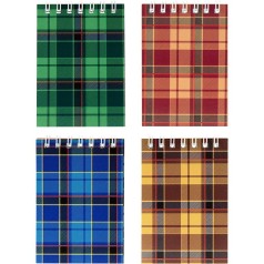 Блокнот на спирали, А7, 48 л.,клет., ассорти