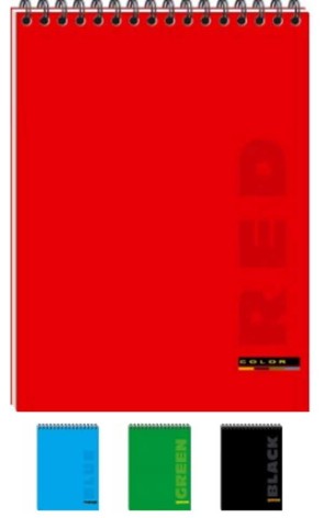 Блокнот А5 Color на спіралі, 48 л., картонна обкладинка, ВА5248-001 10 шт.