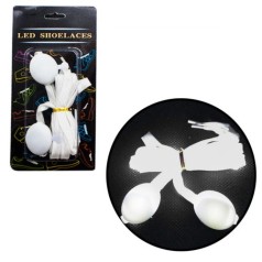 Светящиеся тканевые шнурки (белые)