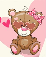 Набор для росписи по номерам Мишка в очках Strateg размером 30х40 см (SS6693)