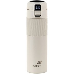 Термос с термодатчиком 450 мл, бежевый